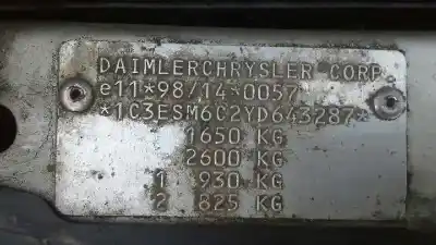 Scrapping Vehicle chrysler neon (pl) 2.0 16v of the year 1999 powered 2.0l