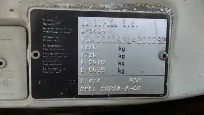 Scrapping Vehicle opel corsa a básico of the year 1990 powered 10s