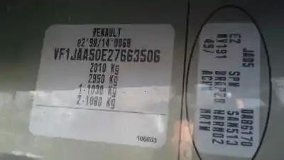 Утилизация автомобиля renault scenic rx4 (ja0) 1.9 dci salomon года 2002 питание f9q740