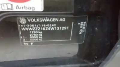 Scrapping Vehicle volkswagen golf v berlina (1k1) trendline of the year 2004 powered bca