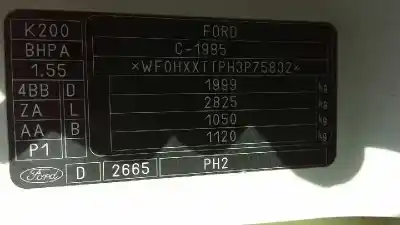 Утилизация автомобиля ford transit connect (tc7) furg. года 2004 питание bhpa