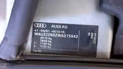 Утилизация автомобиля audi a4 berlina (b5) 2.8 quattro года 1998 питание ack