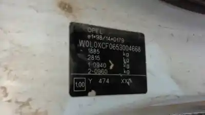 Verschrottungsfahrzeug opel combo furgoneta/monovolumen 1.7 cdti 16v des jahres 2004 angetrieben z17dth