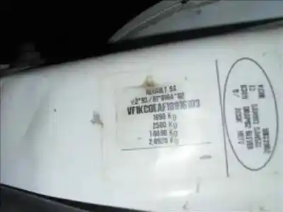 Утилизация автомобиля OTRAS MARCAS KANGOO (F/KC0) 1.9 Diesel года 1998 питание F8Q 630