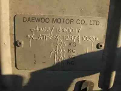 Sloopvoertuig daewoo lanos 1.5 cat van het jaar 2002 aangedreven a13sms