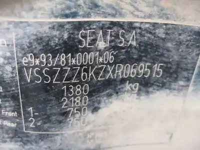 Veículo de Sucata seat ibiza (6k) 1.4 do ano 1998 alimentado apq