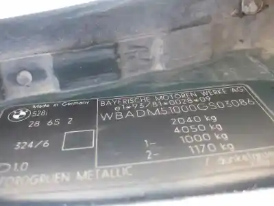 Veículo de Sucata bmw serie 5 berlina (e39) 2.8 24v cat do ano 1999 alimentado m52b28