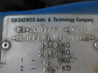 Veículo de Sucata chevrolet aveo 1.4 cat do ano 2006 alimentado f14d3
