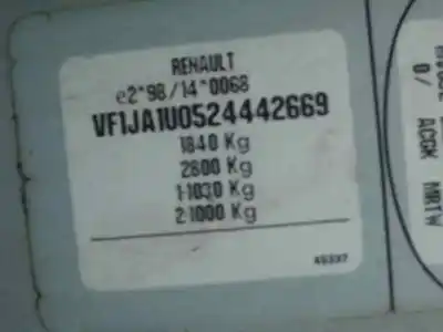 Veículo de Sucata renault scénic i monospace (ja0/1_, fa0_) 1.9 dti (ja1u) do ano 2001 alimentado f9q744