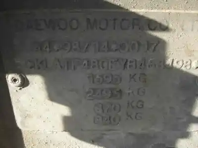 Sloopvoertuig daewoo lanos 1.4 cat van het jaar 2000 aangedreven a14sms