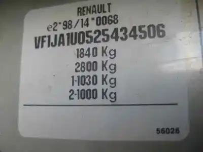 Утилизация автомобиля renault scénic i monospace (ja0/1_, fa0_) 1.9 dti (ja1u) года 2001 питание f9q744