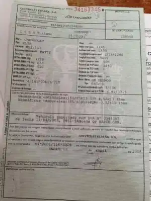 Vehicul casat daewoo matiz 0.8 cat al anului 2005 alimentat f8cv