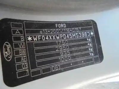 Veículo de Sucata ford focus berlina (cap) 1.6 16v cat do ano 2005 alimentado hwda