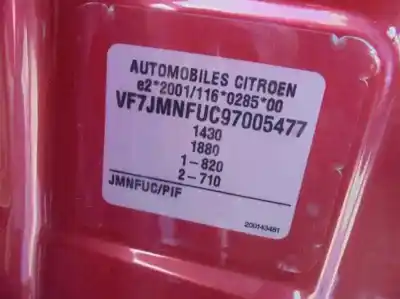 Veículo de Sucata citroen c2 1.6 16v cat (nfu / tu5jp4) do ano 2005 alimentado nfutu5jp4