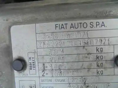 Scrapping Vehicle fiat doblo (119) 1.9 jtd cat of the year 2002 powered 182b9000