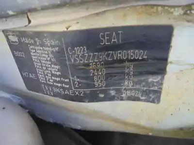 Veículo de Sucata seat inca (6k9) 1.4 do ano 1997 alimentado aex-apq