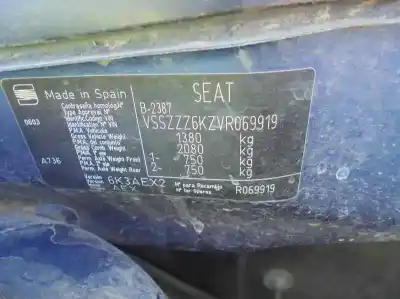 Veículo de Sucata seat ibiza (6k) 1.4 do ano 1997 alimentado aex