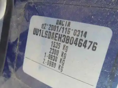 Veículo de Sucata dacia logan 1.4 cat do ano 2007 alimentado k7j710