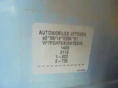 Утилизация автомобиля citroen c3 (f desde 11/2001) 1.1 8v года 2003 питание hfxtu1jp