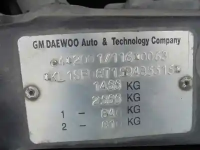 Veículo de Sucata chevrolet kalos 1.2 s (d/a) do ano 2005 alimentado b12s1