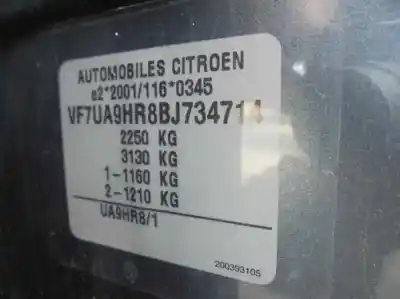 Утилизация автомобиля citroen c4 picasso i monospace (ud_) 1.6 hdi 110 года 2011 питание 9hr