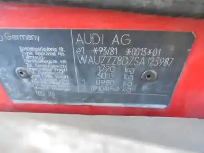 Veículo de Sucata audi a4 berlina (b5) 1.9 tdi do ano 1995 alimentado 1z