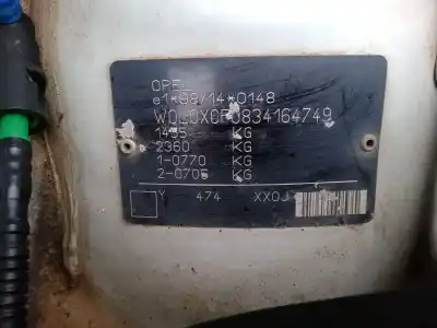 Scrapping Vehicle opel corsa c (x01) 1.2 (f08, f68) of the year 2003 powered z 12 xe