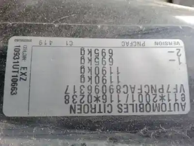 Scrapping Vehicle citroen c1 (pm_, pn_) 1.0 of the year 2007 powered 1kr