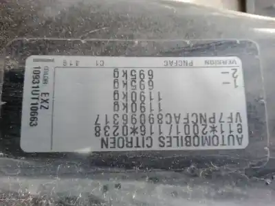 Scrapping Vehicle citroen c1 (pm_, pn_) 1.0 of the year 2007 powered 1kr