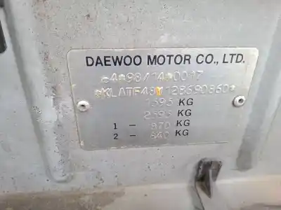 Veicolo di demolizione daewoo lanos (klat) 1.5 dell'anno 2002 alimentato a15sms