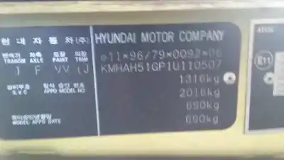 Veículo de Sucata hyundai atos prime (mx) 1.0 gls worldcup do ano 2000 alimentado 4hce