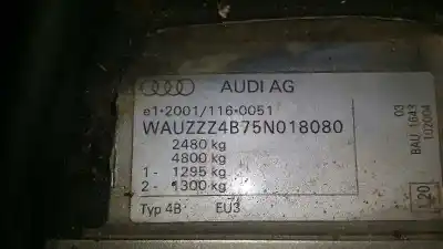 Veículo de Sucata AUDI ALLROAD QUATTRO (4B5) 2.5 TDI (132kW) do ano 2004 alimentado AKE