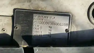 Veicolo di demolizione opel corsa a city dell'anno 1991 alimentato 1.0s