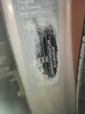 Veicolo di demolizione ford fiesta (ce1) active dell'anno 2001 alimentato sfjh