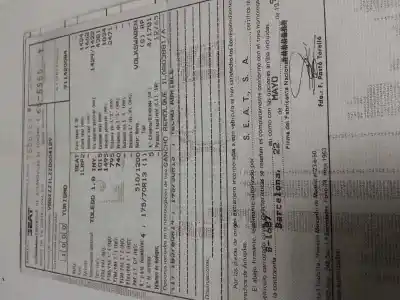 Scrapping Vehicle seat toledo (1l) se of the year 1991 powered rp