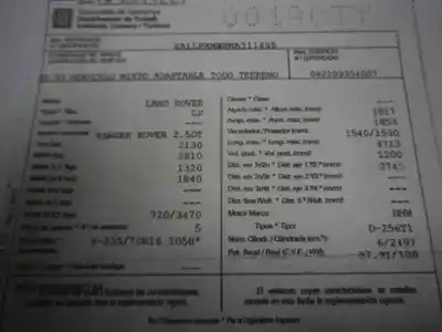 Veículo de Sucata LAND ROVER RANGE ROVER (LP) DSE (100kW) do ano 1997 alimentado 256T1