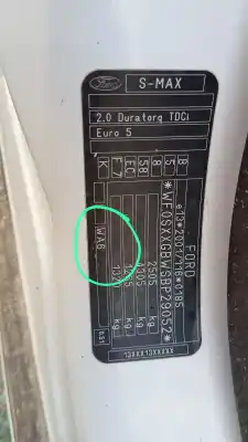 Veículo de Sucata ford s-max (ca1) titanium (03.2010->) 163 cv / 120 kw do ano 2012 alimentado txwa