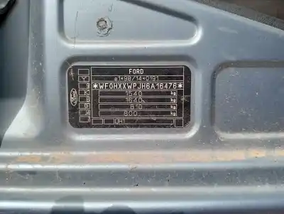 Veicolo di demolizione ford fiesta (cbk) ambiente dell'anno 2006 alimentato a9ja