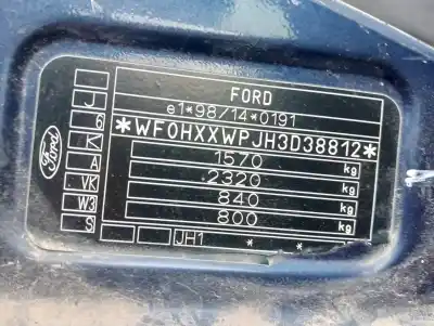 Veicolo di demolizione ford fiesta (cbk) ambiente dell'anno 2003 alimentato f6ja