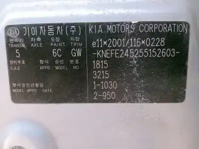 Vehicul casat kia cerato 1.5 crdi al anului 2005 alimentat d4fa