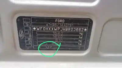 Veículo de Sucata ford fiesta (cbk) ambiente do ano 2008 alimentado a9ja