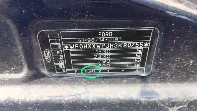 Veículo de Sucata ford fiesta (cbk) ambiente do ano 2003 alimentado fxjb