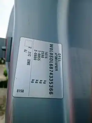 Veicolo di demolizione opel corsa d catch me dell'anno 2007 alimentato z14xep