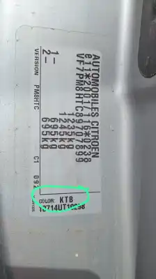 Scrapping Vehicle citroen c1 (pm_, pn_) 1.4 hdi of the year 2006 powered 8ht