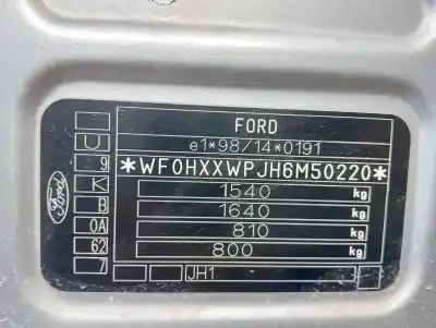 Veículo de Sucata ford fiesta (cbk) ambiente do ano 2006 alimentado a9ja