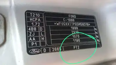 Здавання транспортного засобу ford transit connect (tc7) furgón (2006->) року 2005 потужний hcpa Здавання транспортного засобу ford transit connect (tc7) furgón (2006->) року 2005 потужний hcpa