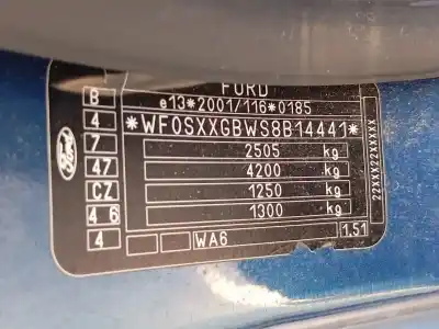 Scrapping Vehicle ford s-max (ca1) titanium (03.2010->) 140 cv / 103 kw of the year 2008 powered qxwb