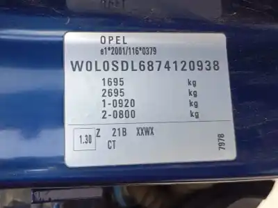 Veículo de Sucata opel corsa d catch me do ano 2006 alimentado z13dtj