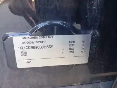 Veículo de Sucata CHEVROLET CAPTIVA 2.2 VCDi LT 2WD 163 CV / 120 KW do ano 2012 alimentado Z22D1