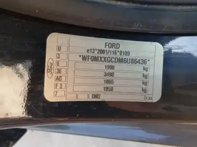 Scrapping Vehicle ford focus c-max (cap) connection of the year 2006 powered g6dd